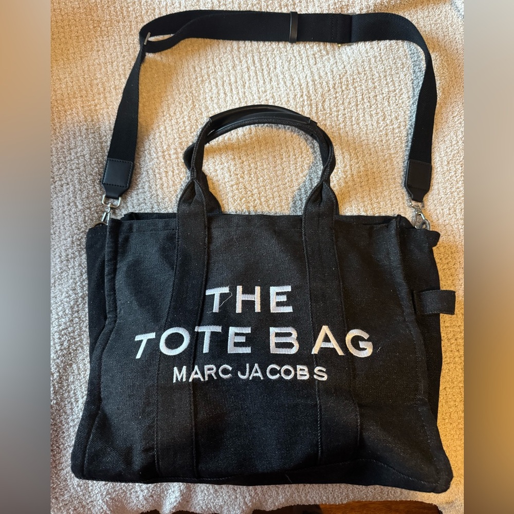 Marc Jacobs Black Canvas Tote Bag